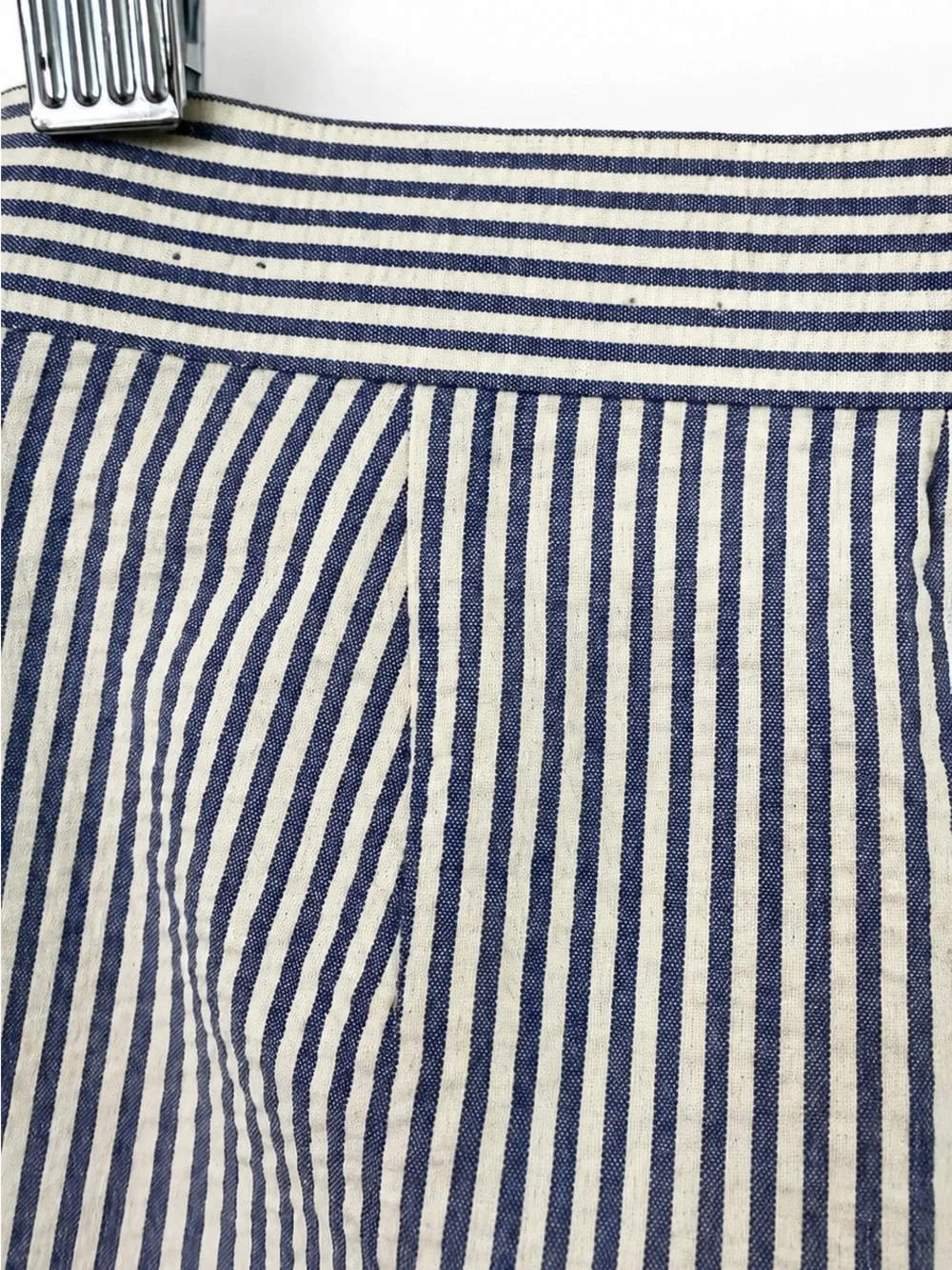 Lauren Ralph Lauren Seersucker Pants 16R Boys Ivory Blue Stripe Cotton Preppy